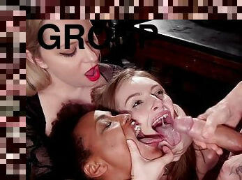 orgie, fête, échangistes-et-libertins, ejaculation-sur-le-corps, interracial, hardcore, bdsm, couple, sexe-de-groupe, esclave