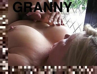 Granny loves to copulate hard with a big black male stick