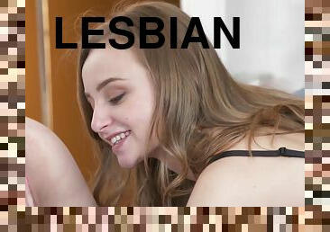 Hot lesbian Nikita Ricci enjoys pussy licking in 69 position