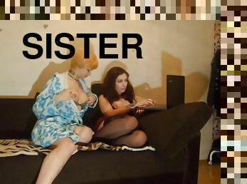 Luscious stepsisters enjoy some arousing lesbian pleasures - Amateur Porn