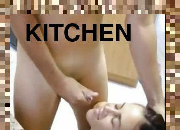 She loves getting fucked in the kitchen