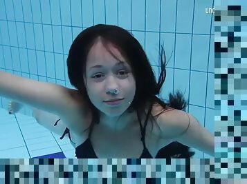 Small tits teen Umora Bajankina underwater