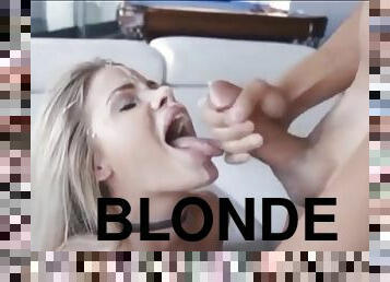 Cum on Blonde Face Compilation