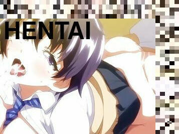 groß-titten, blasen, junge, kompilation, anime, hentai