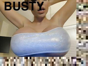 Katy Boobies - Instagram diva with monster tits teasing solo