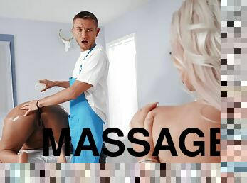 Porsha Carrera and Mz Dani getting fucked during a massage