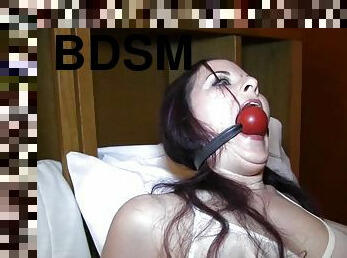 Sex slave gets a lesson in bdsm by her master