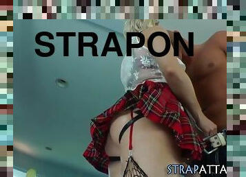 Domina strapon bangs nerd