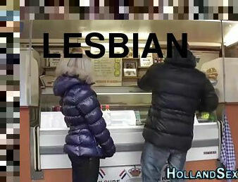 Lesbian licked by hooker