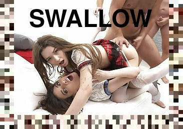 Angels of Hardcore 5 on 2 with pee Kitty Doll88 &amp; Emily Pink, cum swap &amp; swallow - PissVids