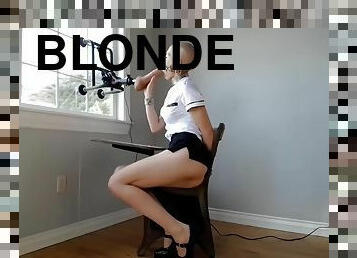 bdsm, blonde, pute, machines, fétiche, bondage