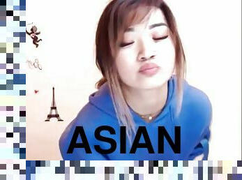 asiatique, amateur, ados, webcam, string