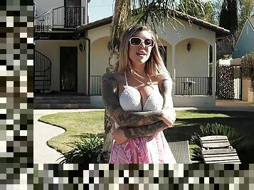 Big Boobs Tattooed Blonde Hottie Karma Rx Finds Out Her Pool Man Has A Huge Cock And Gets Tons Of Wet Pussy - Karma rx