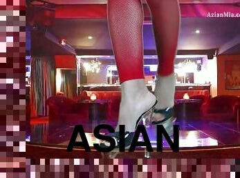Small Asian Feet/Walking In Stripper High Heels