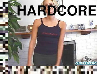 hardcore, sur-le-visage, blonde