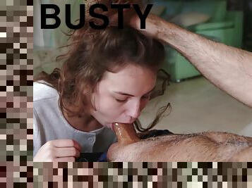 Busty curvy girlfriend Ellie Eilish - My StepDaughter Seduces Me - deepthroat & hardcore with cumshot