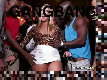 Bbc slut candice dare survives interracial gangbang in a bar