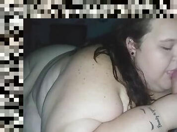 Sexy bbw sucking cock