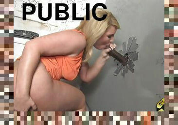Flower Loves Interracial Gloryhole - Flower tucci takes BBC in public toilet