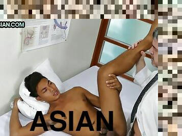 asiático, magro, amador, anal, doutor, hardcore, gay, fetiche, buraco-de-cu, uniforme