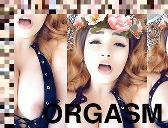 BEAUTIFUL AGONY Orgasm Face Young Redhead Girl Real Masturbation