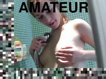 baignade, amateur, babes, ados, fétiche, douche