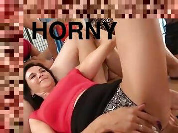 Horny porn models spread their legs and buttocks