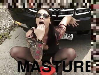 Traffic cone masturbation