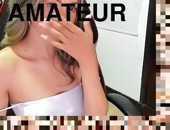 mastürbasyon-masturbation, amatör, genç, web-kamerası, tek-kişilik