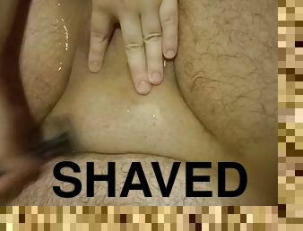 Shaved cock and balls for young stepbrother