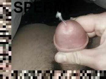 masturbation on bed with sperm