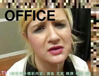 Office Secretary Crazy Gets Mouth Exploded 04