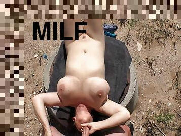 His magnificent pectoral milf milk meat pole big dry in the open air