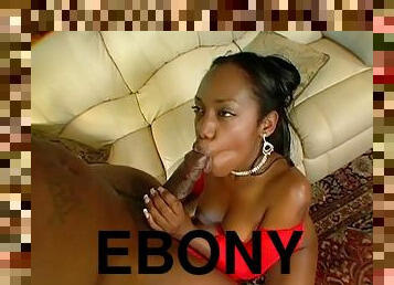 Ebony chick in Red