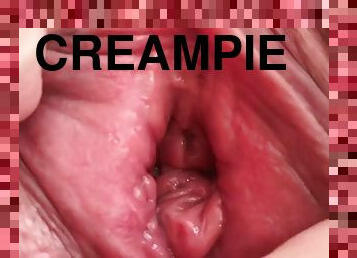 Shaved Pussy. Pee After Shave. Fuck After Pee. Open Pussy Creampie Close Up