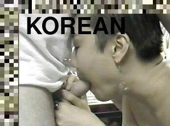 Korean ex-model sucks cocks in a portion of the bar 2