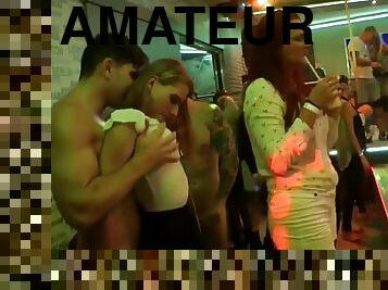 Slutty party amateurs cocksucking strippers
