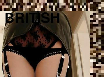 britannique, lingerie, latex
