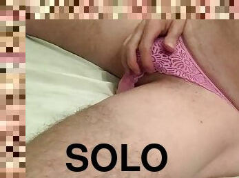 masturbation, anal, gay, secousses, point-de-vue, culotte, lingerie, gode, bout-a-bout, solo