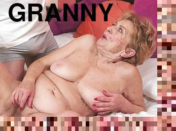 Kinky old granny Malya loves big dick