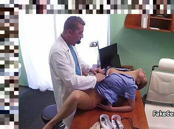 Doctor call sexy nurse for banging