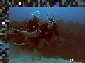 SCUBA Sex Quickie while on a deep dive exploring a coral reef