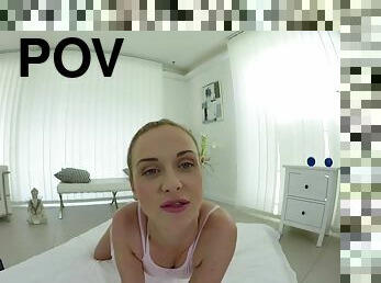 Cam girl shows crazy POV pussy masturbation