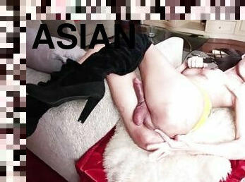 asiatisk, store-pupper, onani, shemale, babes, tenåring, handjob, fingret, ladyboy, thai