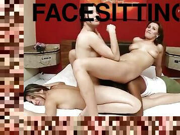 Brazilian trio facesitting