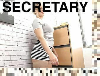 Miniskirt is tight and slutty on your secretary