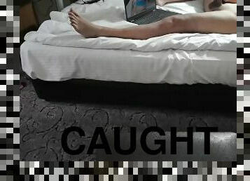 Roommate Caught Watching Porn And Filming His Cum