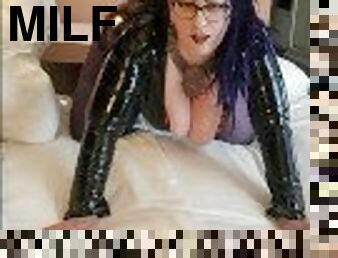 BBW milfin pvc getting fucked doggy style, real couple