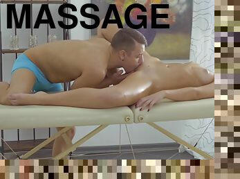 Cute Blonde Teen Gets An Erotic Massage From Her Boyfriend