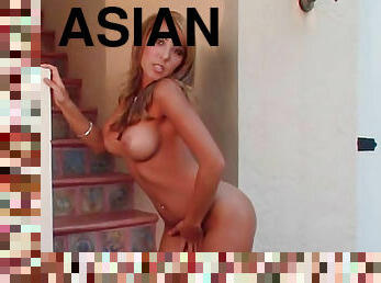asiatique, gros-nichons, en-plein-air, chatte-pussy, babes, blonde